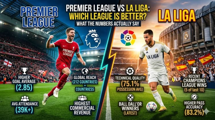 Premier League vs La Liga: Which League Is Better? What the Numbers Actually Say