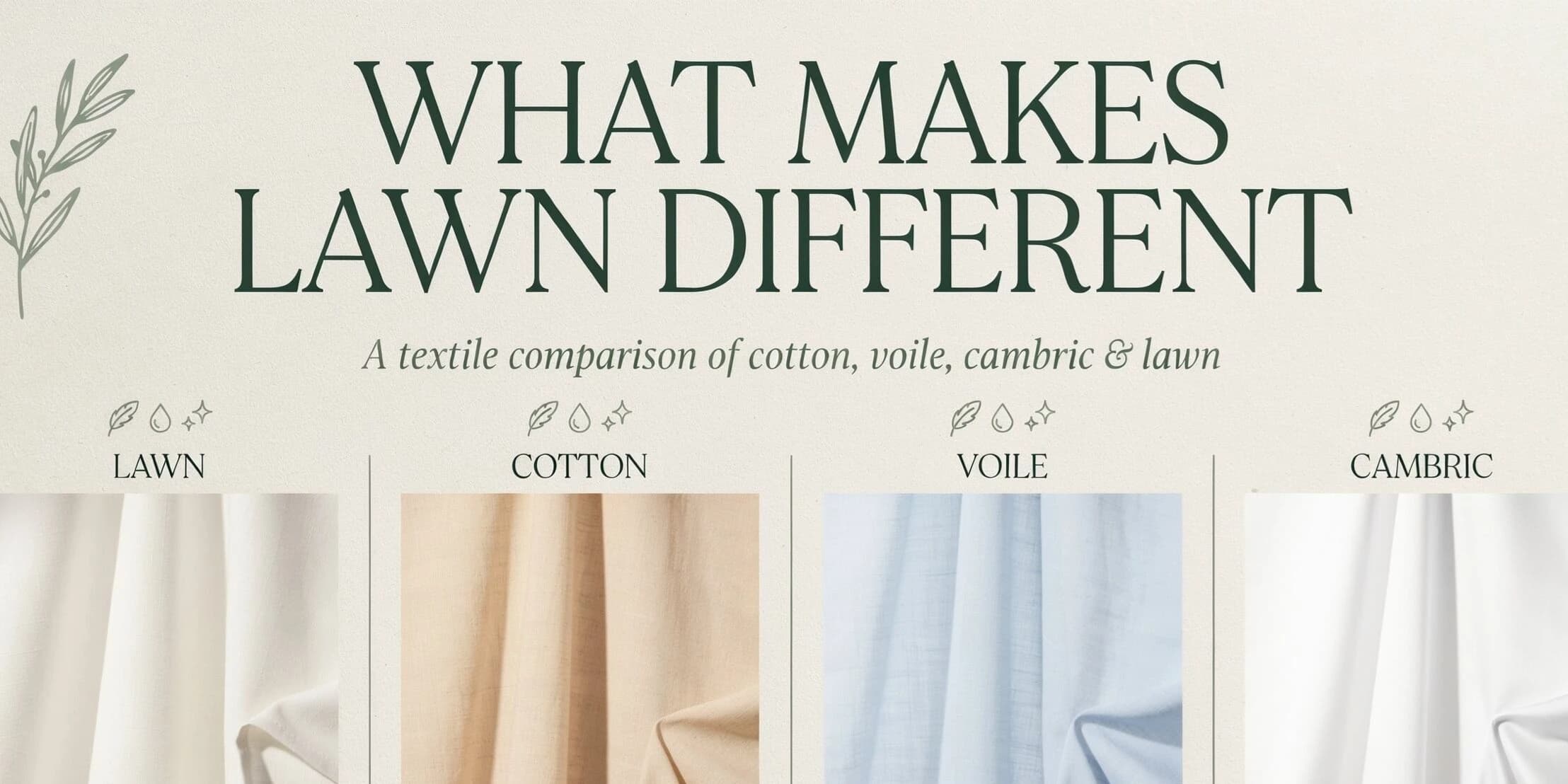 What Makes Lawn Different from Cotton, Voile, and Cambric?