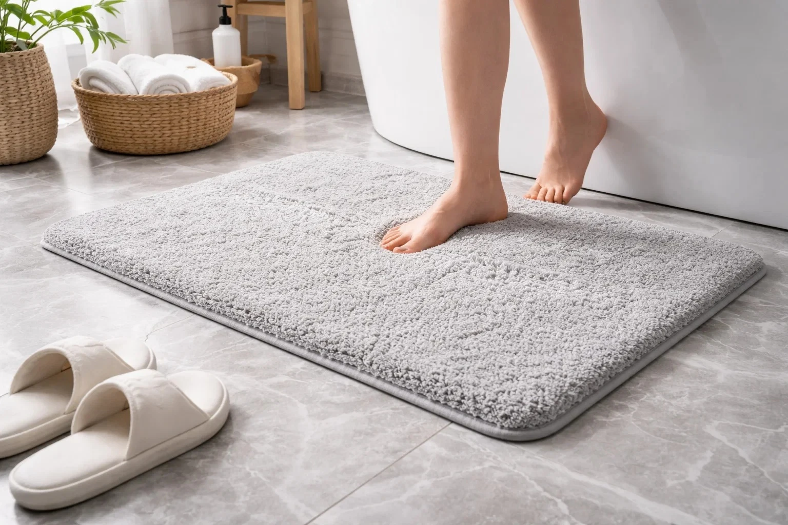 Bath Mats That Improve Bathroom Safety Comfort and Moisture Absorption