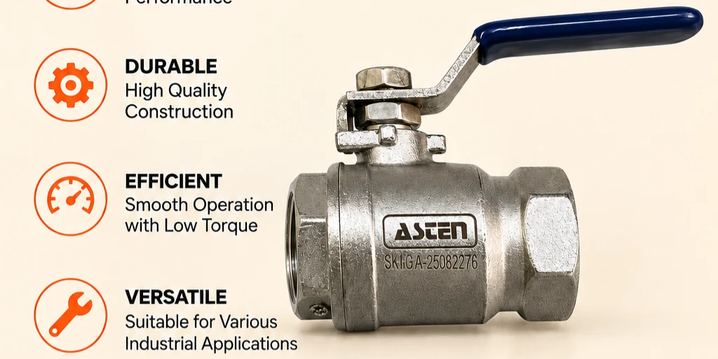 Reliable Single Piece Ball Valve Manufacturer in India | Asten Controls
